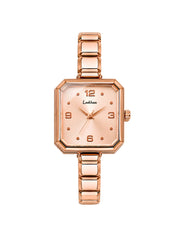 LOOKHAA Women's Premium Rose Gold Tone Square Dial Bracelet Analog Watch lookhaa