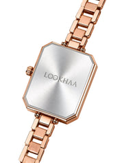 LOOKHAA Women's Premium Rose Gold Tone Square Dial Bracelet Analog Watch lookhaa