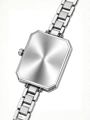 LOOKHAA Women's Luxury Silver Square Dial Bracelet Analog Watch lookhaa