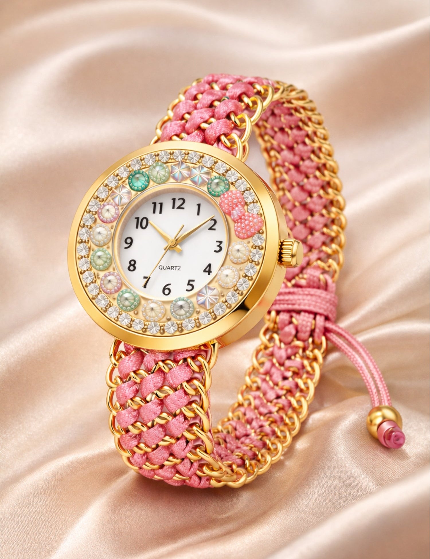 LOOKHAA Women’s Premium Analog Watch with Gold Case with Blue Luxury Strap lookhaa