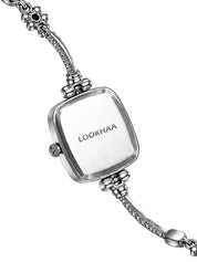 LOOKHAA Elegant Silver Square Dial Analog Watch for Women lookhaa