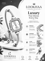 LOOKHAA Elegant Silver Square Dial Analog Watch for Women lookhaa