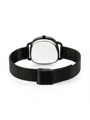 LOOKHAA Women Black Magnetic Bracelet Analogue Watch lookhaa