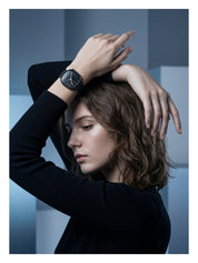 LOOKHAA Women Black Magnetic Bracelet Analogue Watch lookhaa