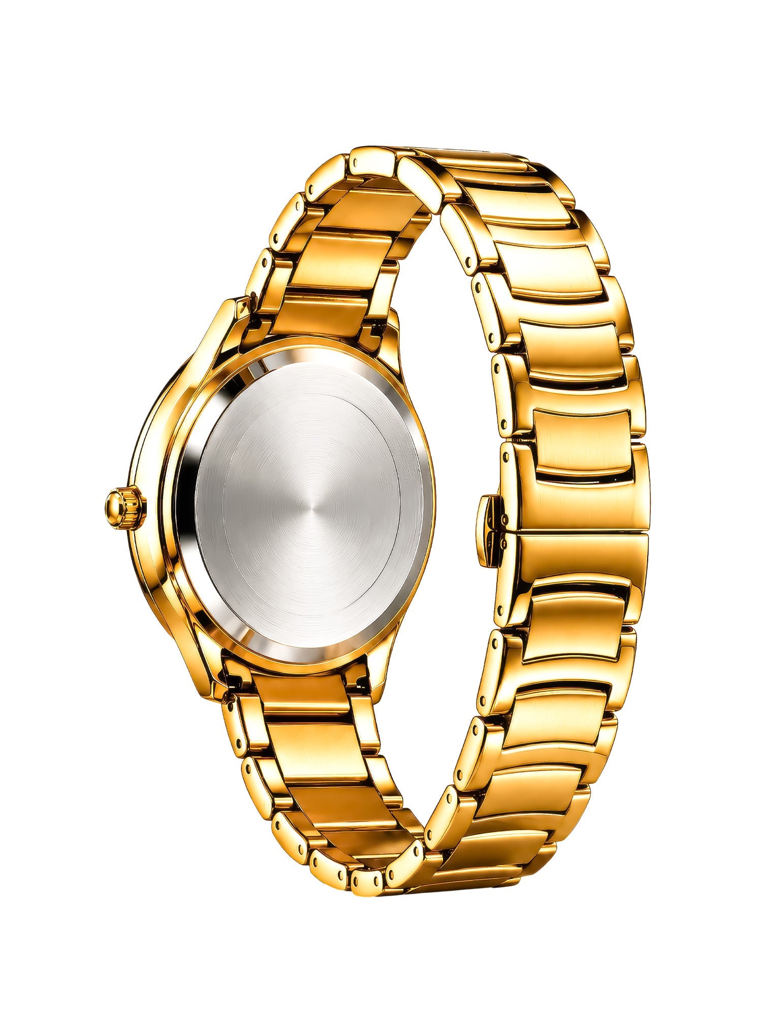 LOOKHAA Women Gold-Toned & Blue Textured Dial Analogue Watch with Date Display lookhaa