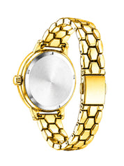 LOOKHAA Women Elegant Gold Toned Bracelet Style Analog Watch lookhaa