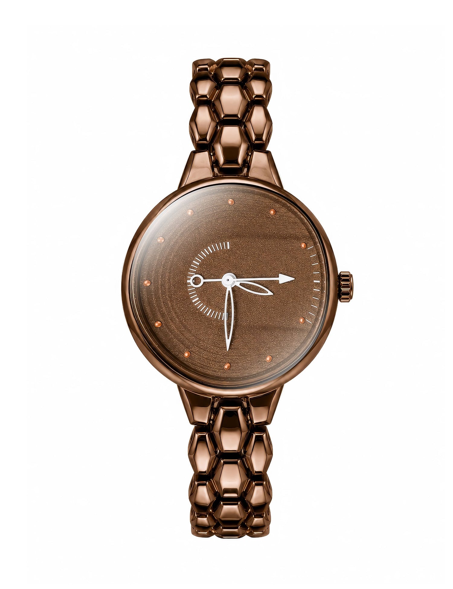 LOOKHAA Women Elegant Brown Toned Bracelet Style Analog Watch lookhaa