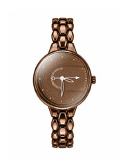 LOOKHAA Women Elegant Brown Toned Bracelet Style Analog Watch lookhaa