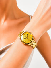 LOOKHAA Women Round Dial & Stainless Steel Bracelet Style Straps Analogue Watch lookhaa
