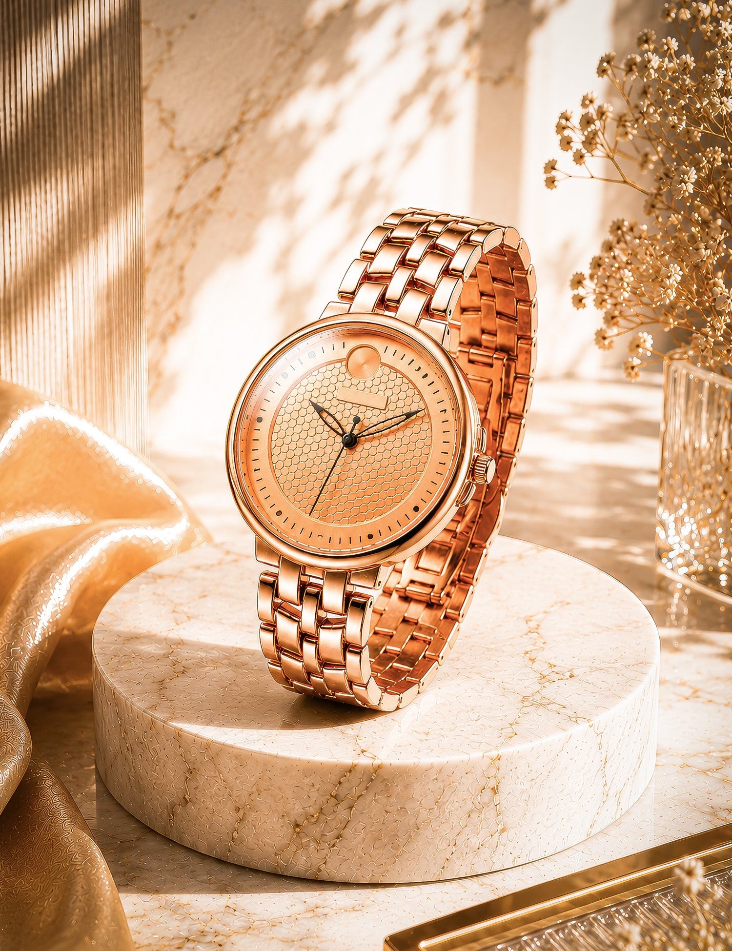LOOKHAA Women Round Dial & Stainless Steel Bracelet Style Straps Analogue Watch lookhaa