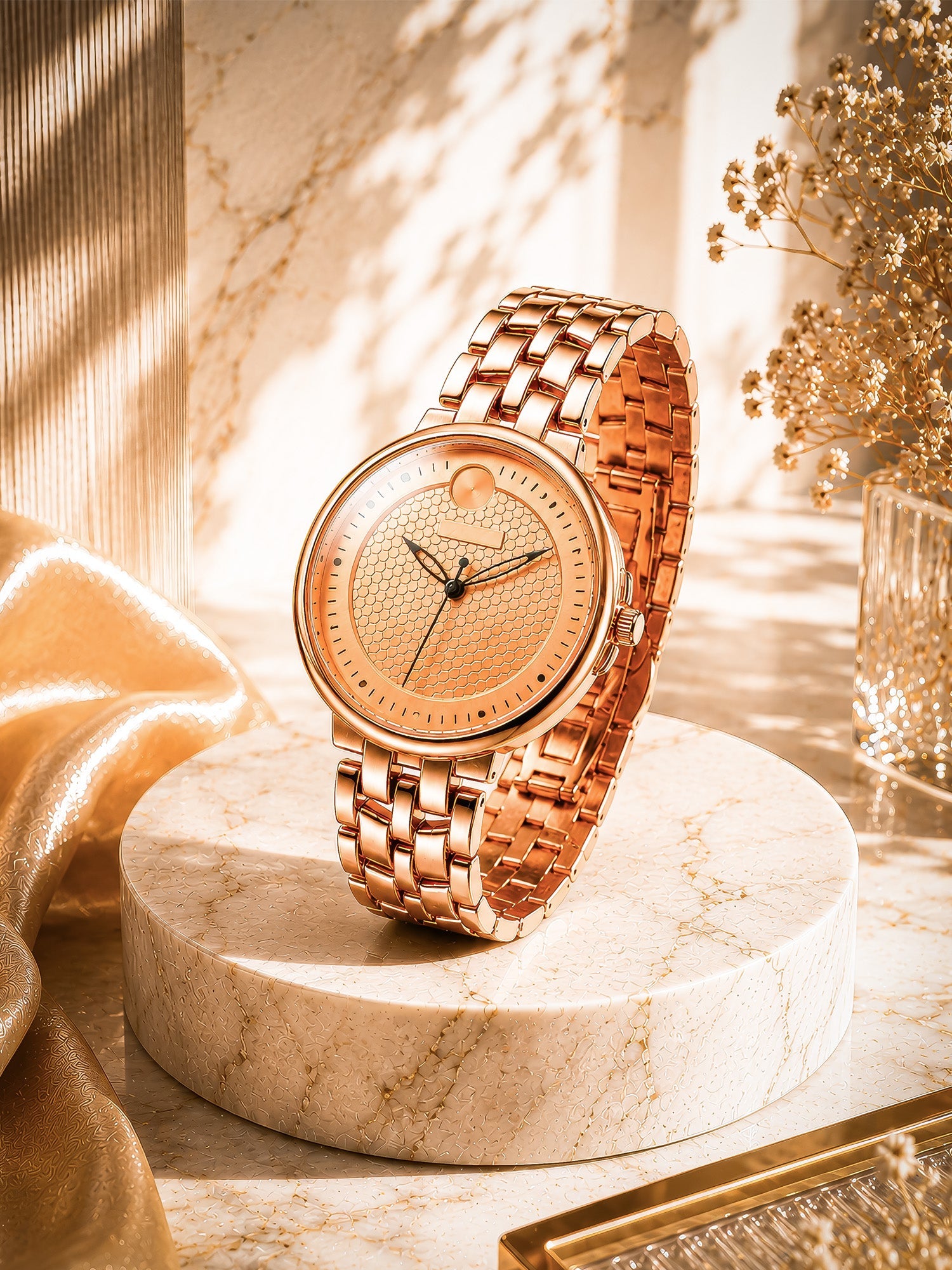 LOOKHAA Women Round Dial & Stainless Steel Bracelet Style Straps Analogue Watch lookhaa