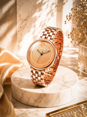 LOOKHAA Women Round Dial & Stainless Steel Bracelet Style Straps Analogue Watch lookhaa
