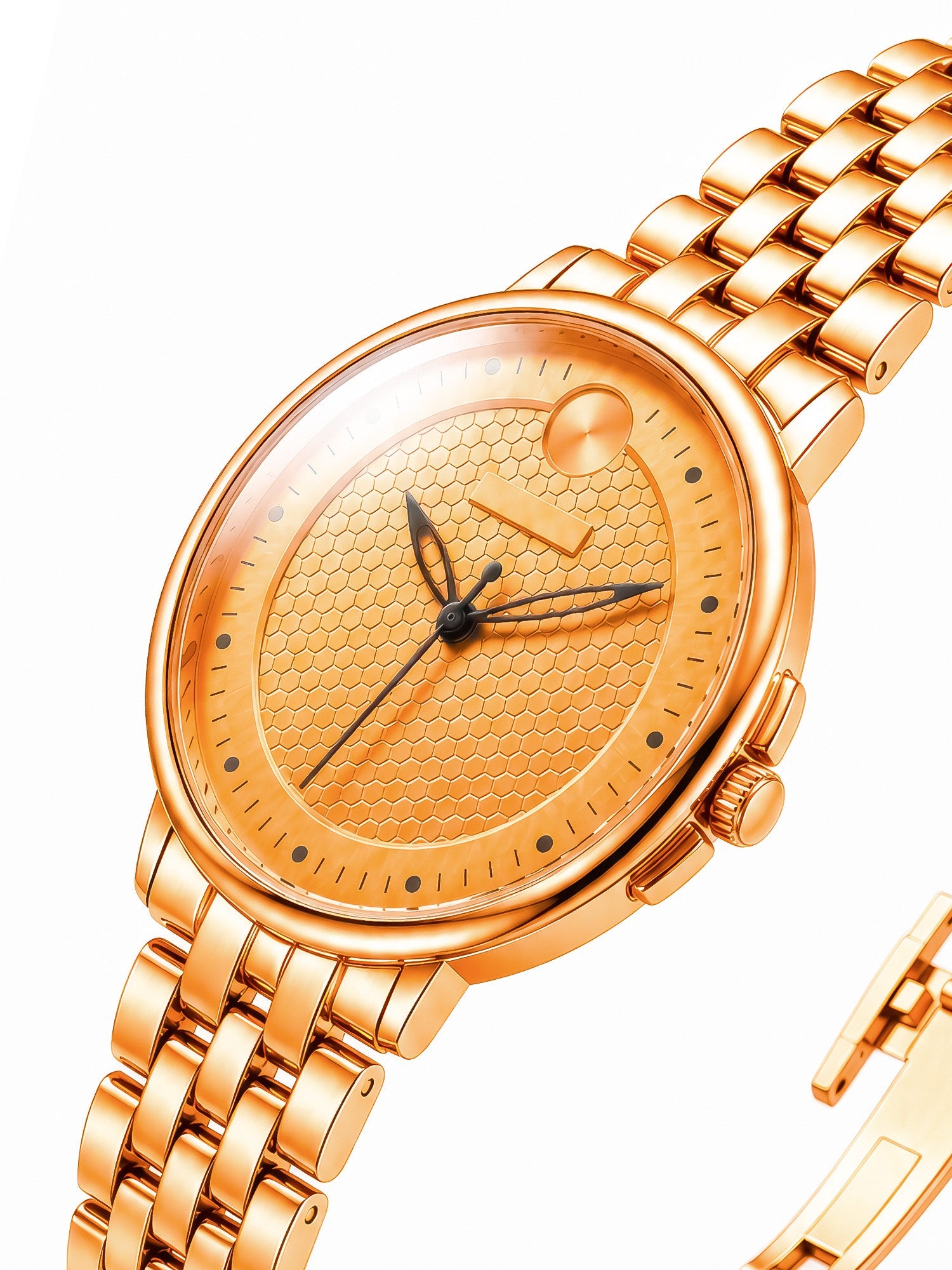 LOOKHAA Women Round Dial & Stainless Steel Bracelet Style Straps Analogue Watch lookhaa