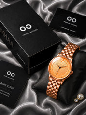 LOOKHAA Women Round Dial & Stainless Steel Bracelet Style Straps Analogue Watch lookhaa
