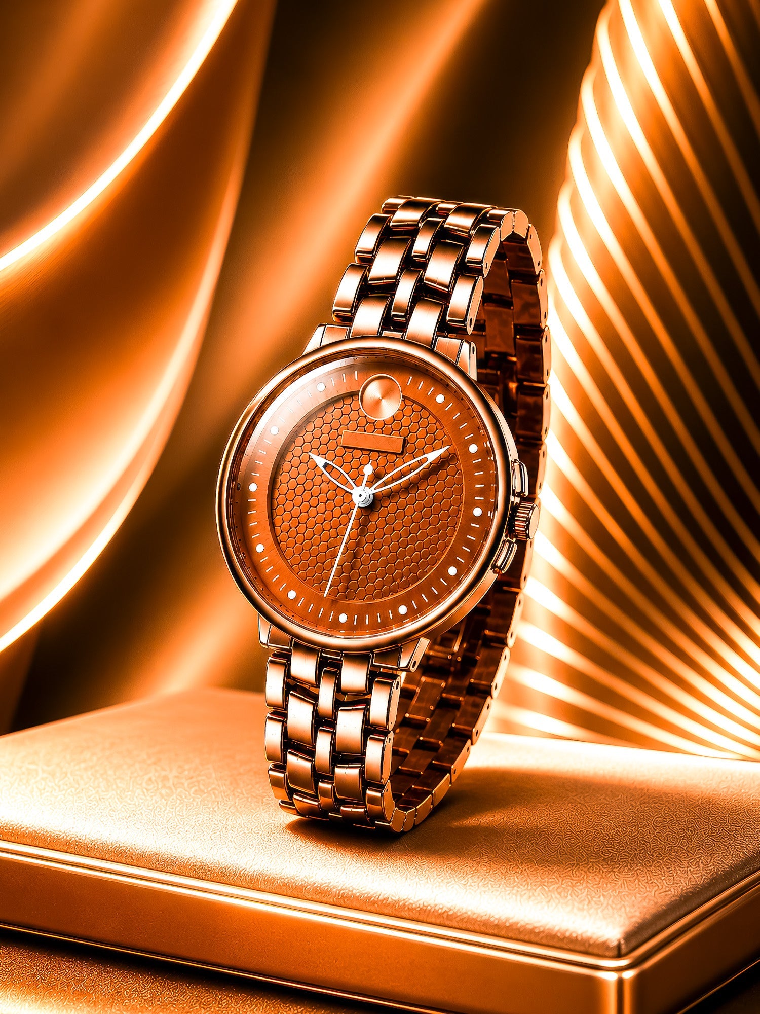 LOOKHAA Women Round Dial & Stainless Steel Bracelet Style Straps Analogue Watch lookhaa