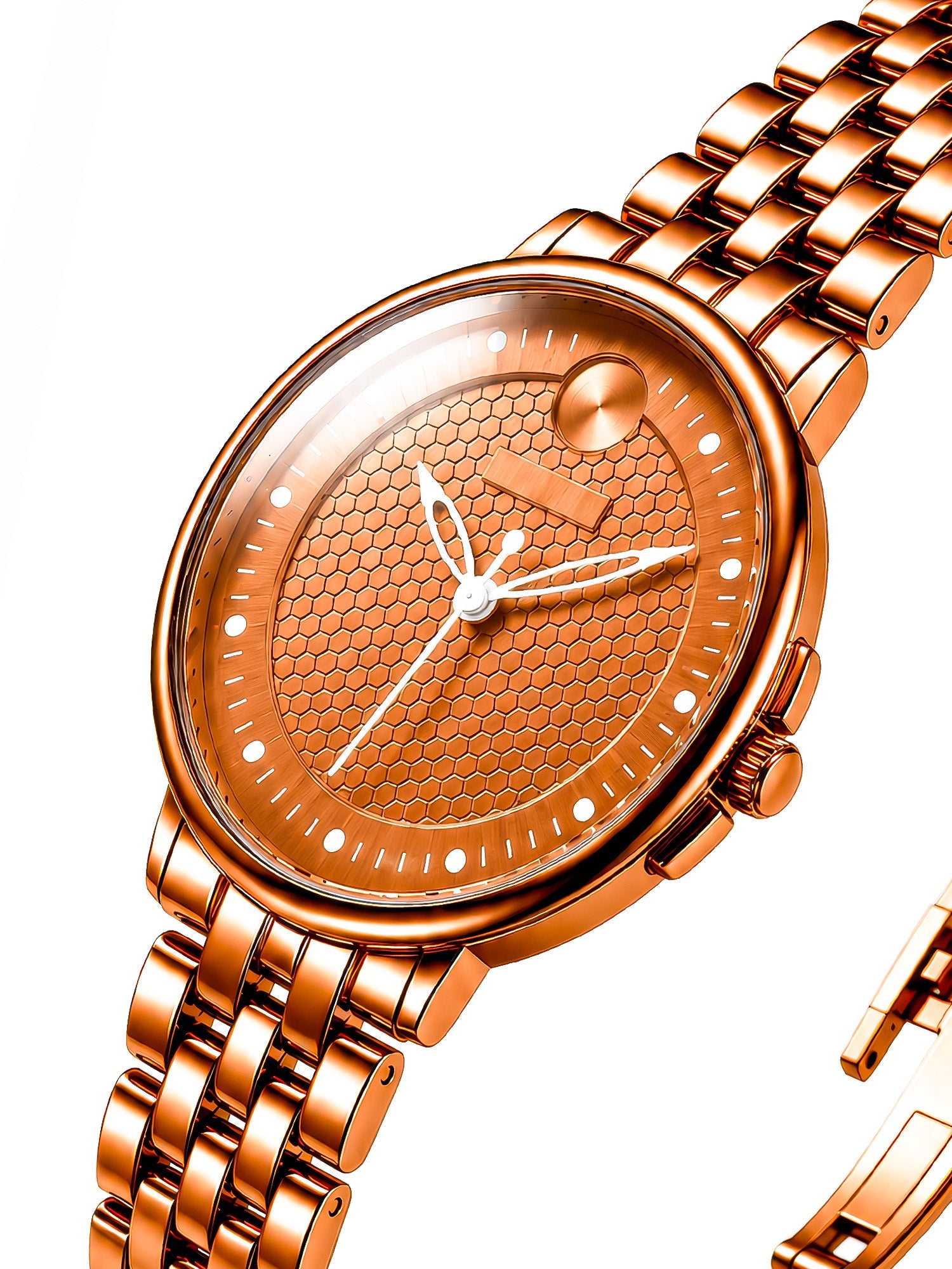 LOOKHAA Women Round Dial & Stainless Steel Bracelet Style Straps Analogue Watch lookhaa