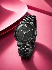LOOKHAA Women Round Dial & Stainless Steel Bracelet Style Straps Analogue Watch lookhaa