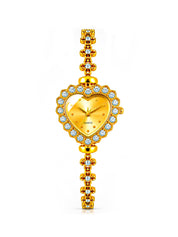 LOOKHAA Women's Heart Shape Crystal Bracelet Analog Watch lookhaa