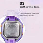 Lookhaa Cartoon Cute Colorful Paint Waterpoof Digital Watch For Kids - Purple
