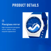 Lookhaa Analog Dial Layers Design Waterproof Wristwatch for Boys  - Blue