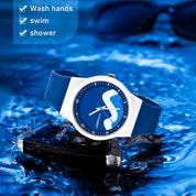 Lookhaa Analog Dial Layers Design Waterproof Wristwatch for Boys  - Blue