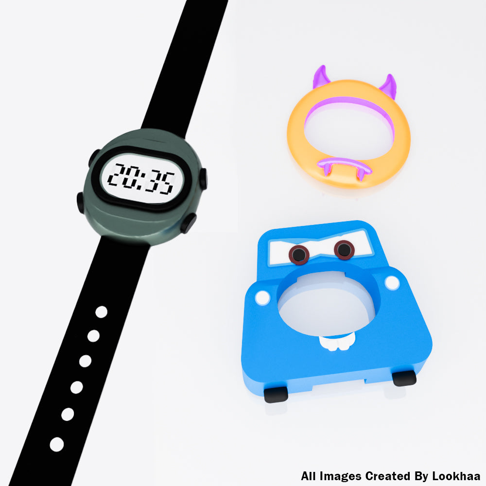 Lookhaa Kids Stylish 3D Cartoon Multi-Frame Digital Watch – Fun & Trendy for Children