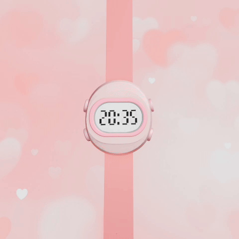 Lookhaa Kids Stylish 3D Cartoon Multi-Frame Digital Watch – Fun & Trendy for Children (Pink)