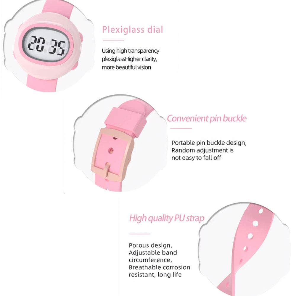 Lookhaa Kids Stylish 3D Cartoon Multi-Frame Digital Watch – Fun & Trendy for Children (Pink)