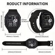 Lookhaa Kids Digital Multi Functional Watch Outdoor Waterproof Date Luminous LED Digital Watch - Black lookhaa