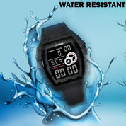 Lookhaa Kids Digital Multi Functional Watch Outdoor Waterproof Date Luminous LED Digital Watch - Black lookhaa