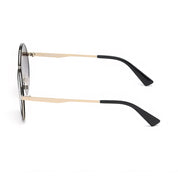 Lookhaa Round Sunglasses With UV Protected Lens - Black & Gold