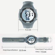 Lookhaa Sports Watch Multi functional Big Screen Watch For Kids Digital Sports Luminous Chronograph Day Date Alarm Stopwatch Casual Sports Wrist Watch For Boy - Grey lookhaa