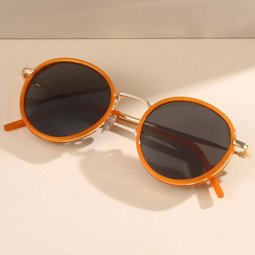 Lookhaa Stylish Sunglasses With UV Protected Lens - Orange & Gold