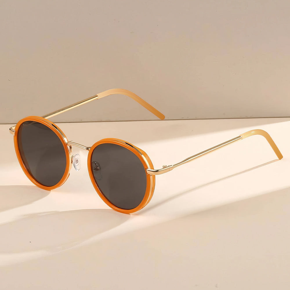 Lookhaa Stylish Sunglasses With UV Protected Lens - Orange & Gold