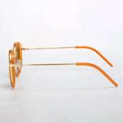 Lookhaa Stylish Sunglasses With UV Protected Lens - Orange & Gold