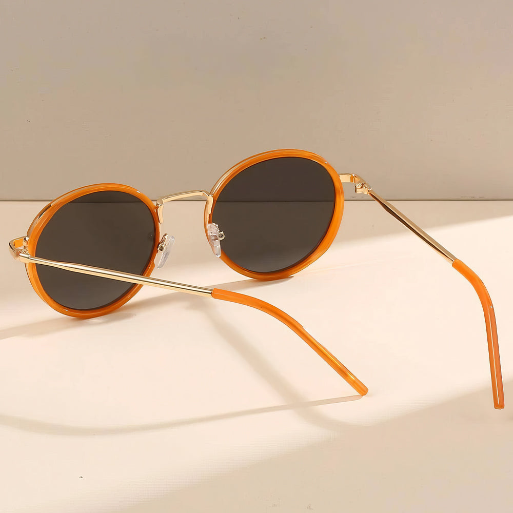 Lookhaa Stylish Sunglasses With UV Protected Lens - Orange & Gold