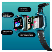 Lookhaa Kids Calling SOS LBS Location Tracking Smart Watch with HD Camera for Boys and Girls - Green