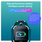 Lookhaa Kids Calling SOS LBS Location Tracking Smart Watch with HD Camera for Boys and Girls - Green