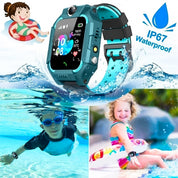 Lookhaa Kids Calling SOS LBS Location Tracking Smart Watch with HD Camera for Boys and Girls - Green