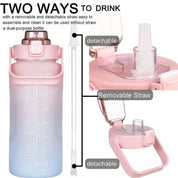 Lookhaa Multicolor Water Bottle Set Of 3 Leakproof Durable Sipper Water Bottle For Kids – Peach