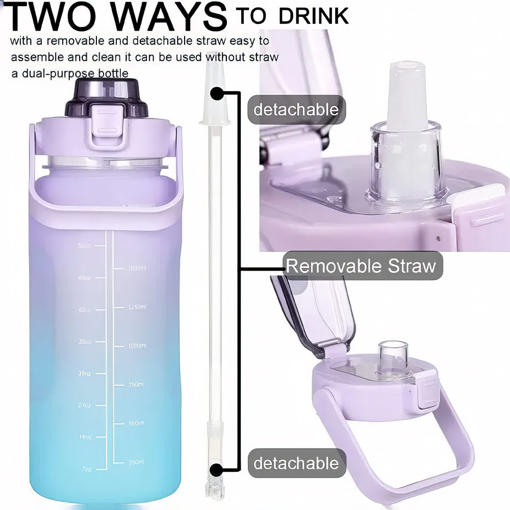 Lookhaa Multicolor Water Bottle Set Of 3 Leakproof Durable Sipper Water Bottle For Kids – Purple